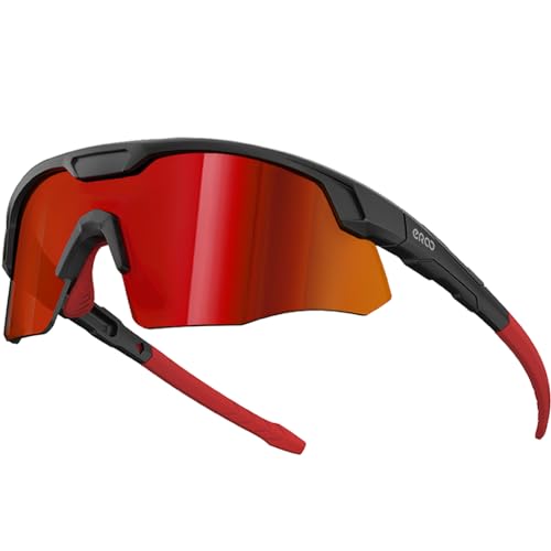 ER00 S598 Wrap-Around Radfahren Sonnenbrille, Laufen Golf Baseball Volleyball MTB Ski wandern Outdoor-Sportarten ANSI Z87.1 ER00 S598 Wrap-Around Radfahren Sonnenbrille, Laufen Golf Baseball Volleyball MTB Ski wandern Outdoor-Sportarten ANSI Z87.1 von ER00