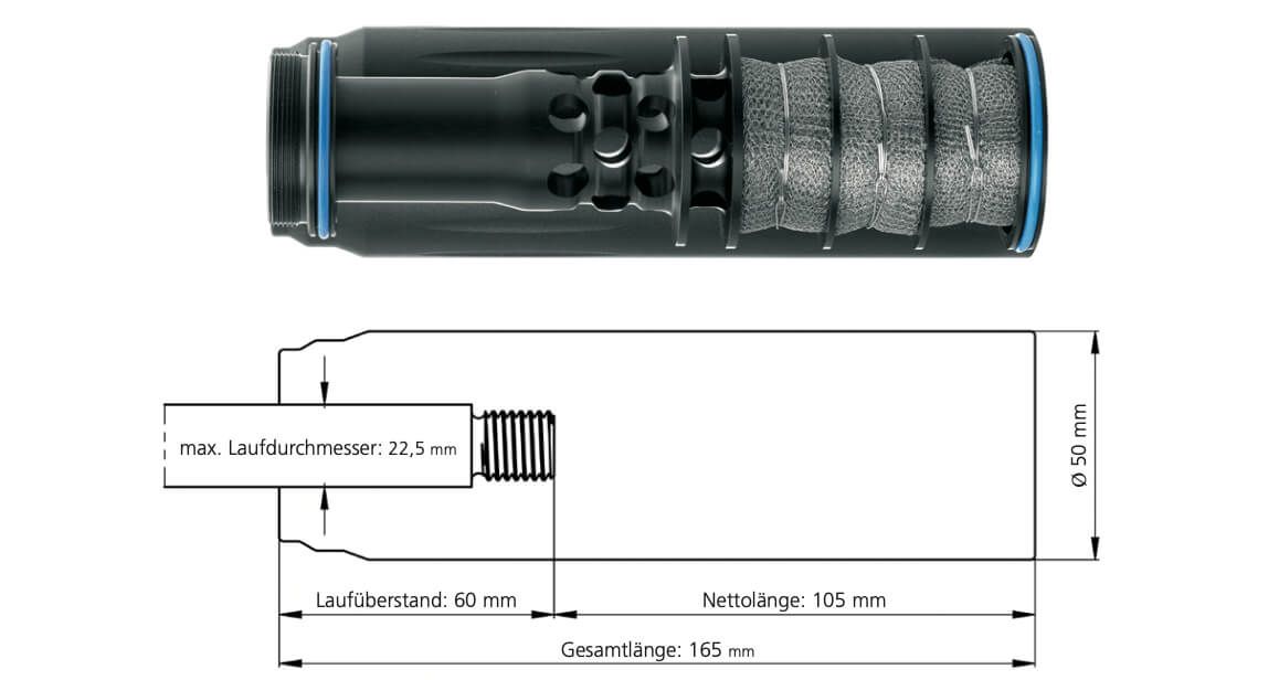 ERA-Silencer SOB 3D Schalldämpfer 6,5mm M18X1 von ERA TAC
