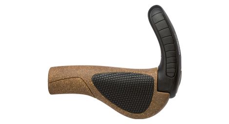 ergon gp3 biokork griffe mit bar end brown black ergon gp3 biokork griffe mit bar end brown black von ERGON