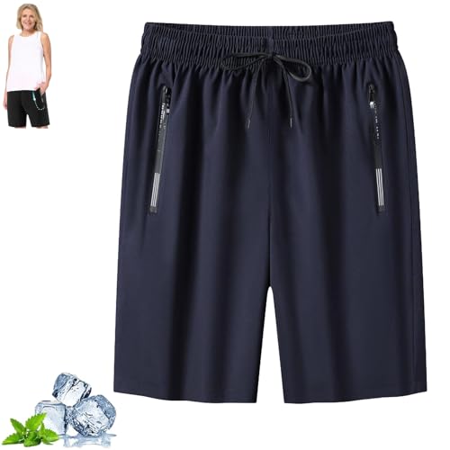 ERGRFHNL Lanenow Shorts for Women, Icedactive - Unisex Ice Silk Quick Drying Stretch Shorts (Blue,M) von ERGRFHNL