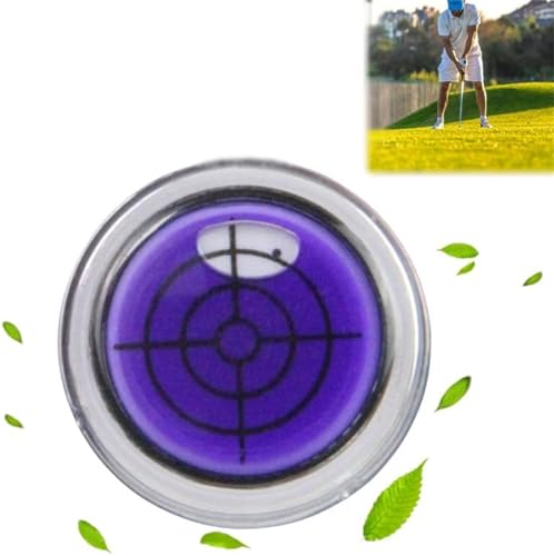 ERISAMO Relativelk Golf Ball Marker Round Cap Clip Mark with Level Function for Men Women Golfer, Magnetic Level Head Golf Marker with Bubble Level, Attaches Easily to Golf Cap (Purple) von ERISAMO
