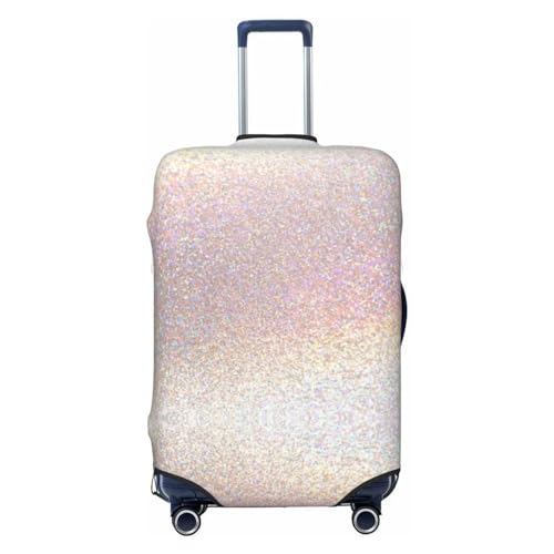 ERTYBD Farbenfrohe, funkelnde Gepäckabdeckung, waschbare Kofferbezüge, modische Gepäckhüllen, kratzfester Koffer-Schutz, bunt funkelnd, Glitter Light Pearl, S von ERTYBD