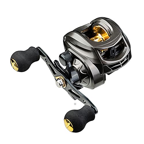 ERYUE Fishing Reel-Angelrolle Casting Reel Baitcaster 7,2:1 Hochgeschwindigkeits-Spinnrolle mit Magnetbremse 18LB Max Drag für Linkshänder ERYUE Fishing Reel-Angelrolle Casting Reel Baitcaster 7,2:1 Hochgeschwindigkeits-Spinnrolle mit Magnetbremse 18LB Max Drag für Linkshänder von ERYUE