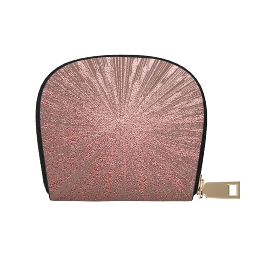 ESASAM Lederetui mit rosafarbenem Aufdruck in Roségold und Rosa, stilvolle Lederhülle, Karten-Tasche – klein, praktisch und wasserdicht, weiß, Einheitsgröße von ESASAM