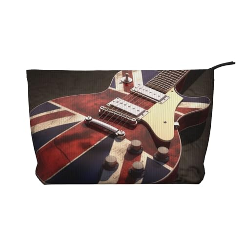 Make-up-Tasche aus Cord mit britischer Flagge, mit stilvollem und langlebigem Reißverschluss-Design, Schwarz , Einheitsgröße von ESASAM