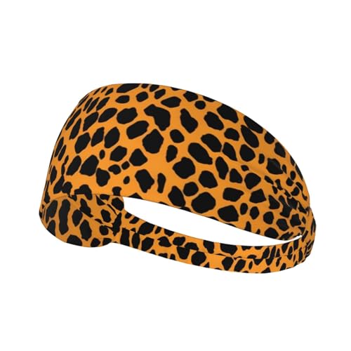 Sport-Stirnband mit Leopardenmuster, elastisches Design, weich und atmungsaktiv von ESASAM