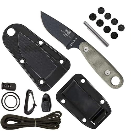 ESEE 337753 Unisex – Erwachsene Outdoormesser | Klingenlänge: 6.68 cm-Griff: Micarta-Izula II Black with Kit, Mehrfarbig, normal ESEE 337753 Unisex – Erwachsene Outdoormesser | Klingenlänge: 6.68 cm-Griff: Micarta-Izula II Black with Kit, Mehrfarbig, normal von ESEE