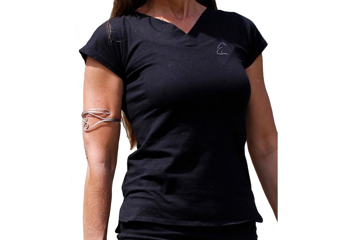 ESPARTO Yogashirt Yoga V-Shirt Farishta in Bio-Baumwolle V-Shirt mit kurzen Ärmeln, unten geschlitzt ESPARTO Yogashirt Yoga V-Shirt Farishta in Bio-Baumwolle V-Shirt mit kurzen Ärmeln, unten geschlitzt von ESPARTO