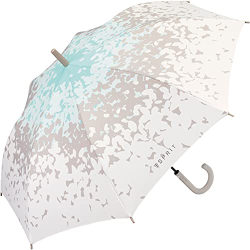 Esprit Damen Stockschirm Long Automatik Bedruckt - Butterfly kiss grau-Aqua Esprit Damen Stockschirm Long Automatik Bedruckt - Butterfly kiss grau-Aqua von ESPRIT