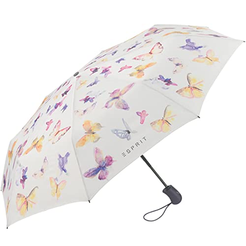Esprit Regenschirm Butterfly Dance - Taschenschirm Auf-Zu-Automatik von ESPRIT