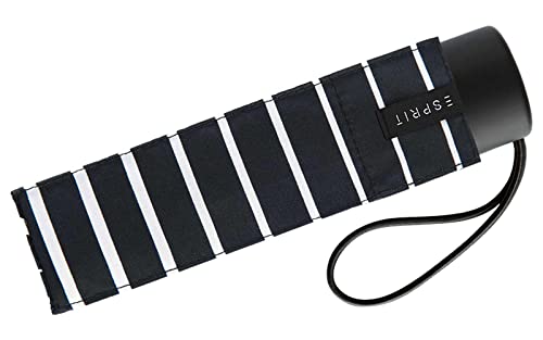 Esprit Super Mini Taschenschirm Petito Degradee Stripe - Black von ESPRIT