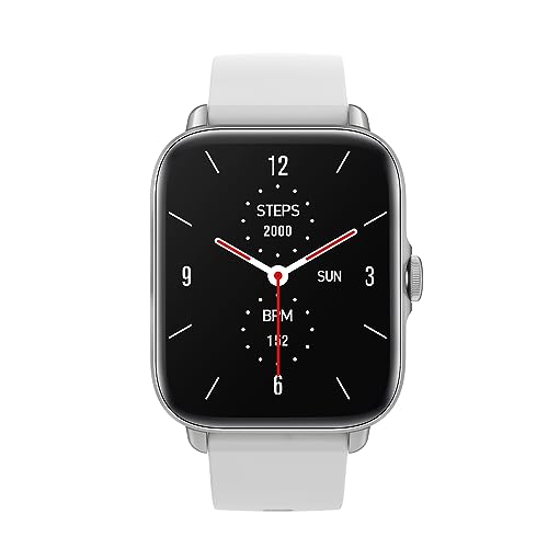 Smartwatch Herren Damen Wasserdicht Fitnessuhr Sportuhr Bluetooth-Anrufe mit 1.7 Voll-Touchscreen und Herzfrequenz-Schlafmonitor 7 Tage Lange Akkulaufze Itmehrfach Sportmodi für IOS Android Silber Smartwatch Herren Damen Wasserdicht Fitnessuhr Sportuhr Bluetooth-Anrufe mit 1.7 Voll-Touchscreen und Herzfrequenz-Schlafmonitor 7 Tage Lange Akkulaufze Itmehrfach Sportmodi für IOS Android Silber von ESSONIO