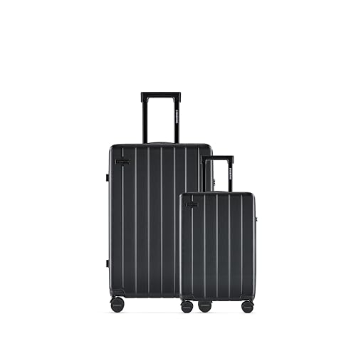 ETERNITIVE - Hartschale Koffer Set 2-teilig | Reisekoffer aus ABS Gepäck mit TSA-Schloss | Größe: S & L | Reisekoffer mit 4 Zwillingsrollen 360° | Trolley Handgepäck 37L 99L | Schwarz ETERNITIVE - Hartschale Koffer Set 2-teilig | Reisekoffer aus ABS Gepäck mit TSA-Schloss | Größe: S & L | Reisekoffer mit 4 Zwillingsrollen 360° | Trolley Handgepäck 37L 99L | Schwarz von ETERNITIVE