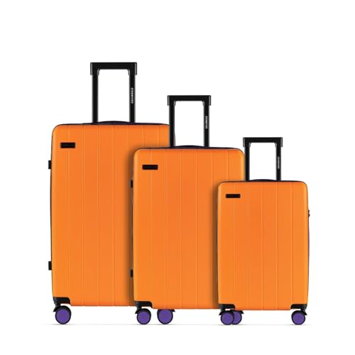 ETERNITIVE - Hartschale Koffer Set 3-teilig | Reisekoffer aus ABS Gepäck mit TSA-Schloss | Größe: S, M, L | Reisekoffer mit 4 Zwillingsrollen 360° | Trolley Handgepäck 37L 60L 99L | Orange ETERNITIVE - Hartschale Koffer Set 3-teilig | Reisekoffer aus ABS Gepäck mit TSA-Schloss | Größe: S, M, L | Reisekoffer mit 4 Zwillingsrollen 360° | Trolley Handgepäck 37L 60L 99L | Orange von ETERNITIVE