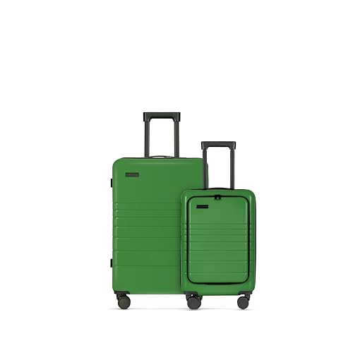 ETERNITIVE - Hartschalenkoffer Set - Klein und Mittel I Leichter Rollkoffer aus ABS I Größe: 65,5cm & 55 cm I Reisekoffer mit Rollen 360° I Handgepäck 40L & 62,5LI Trolley mit TSA-Schloss I Grün von ETERNITIVE