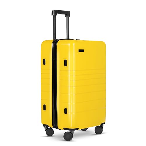 ETERNITIVE - Koffer Groß I Reisekoffer aus ABS I Größe: 75,5 x 48 x 32 cm I Rollkoffer 96L I Reisetrolley Leicht mit Doppelrollen 360° I Hartschalenkoffer mit TSA-Schloss I Farbe: Gelb ETERNITIVE - Koffer Groß I Reisekoffer aus ABS I Größe: 75,5 x 48 x 32 cm I Rollkoffer 96L I Reisetrolley Leicht mit Doppelrollen 360° I Hartschalenkoffer mit TSA-Schloss I Farbe: Gelb von ETERNITIVE