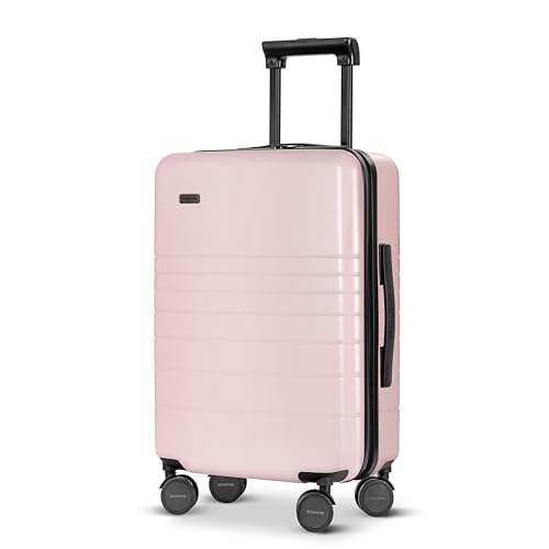 ETERNITIVE - Koffer Mittelgroß I Reisekoffer aus Polycarbonat & ABS I Größe: 64 x 39 x 27 cmI Rollkoffer 64L I Reisetrolley Leicht mit Doppelrollen 360° I Hartschalenkoffer mit TSA-Schloss I Rosa von ETERNITIVE