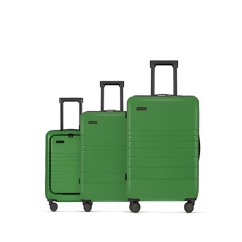 ETERNITIVE - Hartschalenkoffer Set I Leichter Rollkoffer aus ABS I Größe: 75,5 x 65,5 x 55 cm I Reisekoffer mit Rollen 360° I Koffer Handgepäck 40L 62,5L 96L I Trolley mit TSA-Schloss I Grün von ETERNITIVE