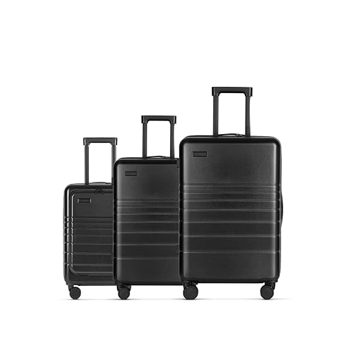 ETERNITIVE - Hartschalenkoffer Set I Leichter Rollkoffer aus ABS I Größe: 75,5 x 65,5 x 55 cm I Reisekoffer mit Rollen 360° I Koffer Handgepäck 40L 62,5L 96L I Trolley mit TSA-Schloss I Schwarz ETERNITIVE - Hartschalenkoffer Set I Leichter Rollkoffer aus ABS I Größe: 75,5 x 65,5 x 55 cm I Reisekoffer mit Rollen 360° I Koffer Handgepäck 40L 62,5L 96L I Trolley mit TSA-Schloss I Schwarz von ETERNITIVE