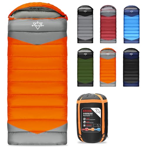 ETGLCOZY 0-Grad-Schlafsäcke für Erwachsene, tragbar, leicht, 3–4 Jahreszeiten, Camping-Schlafsäcke für Kinder, Mädchen, Jungen, mit Zugschlauch, 85,1 cm breit, passend für bis zu 1,8 m Höhe (Orange) ETGLCOZY 0-Grad-Schlafsäcke für Erwachsene, tragbar, leicht, 3–4 Jahreszeiten, Camping-Schlafsäcke für Kinder, Mädchen, Jungen, mit Zugschlauch, 85,1 cm breit, passend für bis zu 1,8 m Höhe (Orange) von ETGLCOZY