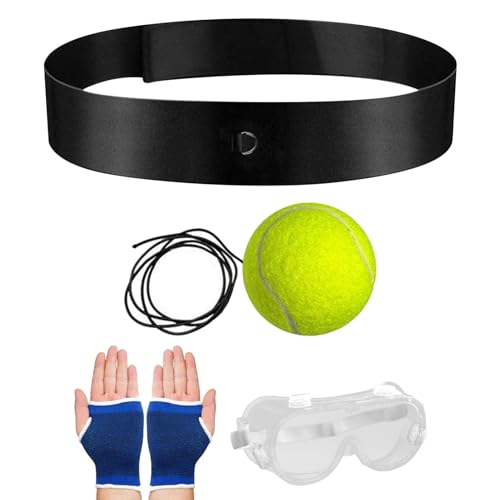 ETUCYNG Boxtrainingsball Mit Stirnband, Boxbälle Mit Kopfband, Boxen Reflexball, Boxen Training Ball, Boxtraining Trainingsgerät Für Reaktion, Agilität, Schlaggeschwindigkeit, Kampffähigkeit von ETUCYNG