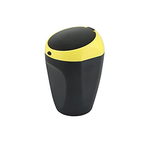 Aschenbecher Auto-Aschenbecher, tragbarer LED-Licht-Zigarettenrauch-Aschehalter, passend für Auto, flammhemmender Aschenbecher, Outdoor-Reisen, Heimgebrauch, Raucher für Aschenhalter (Farbe: Giallo) von EUEIQCBZ