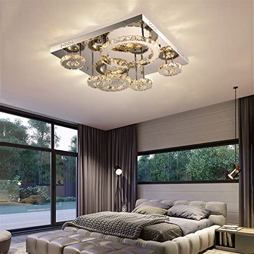 EUEIQCBZ Luxus Silber Deckenleuchte Wohnzimmer Moderne Kristall Deckenleuchten Schlafzimmer Led Deckenlampen, Moderne Deckenanhänger von EUEIQCBZ