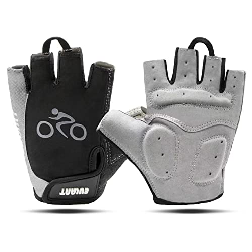 EULANT Fahrradhandschuhe Fingerlos, Gepolstert Handschuhe Halbfinger, Radsport Handschuhe Herren und Damen für MTB Rennrad Mountainbike Krafttraining Fitness Reiten Crossfit Bergsteigen, Grau, L EULANT Fahrradhandschuhe Fingerlos, Gepolstert Handschuhe Halbfinger, Radsport Handschuhe Herren und Damen für MTB Rennrad Mountainbike Krafttraining Fitness Reiten Crossfit Bergsteigen, Grau, L von EULANT