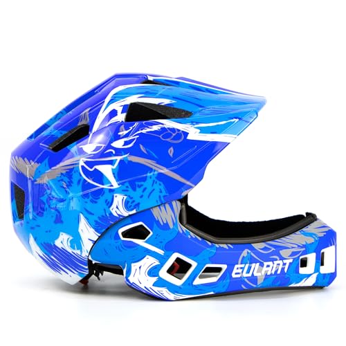 EULANT Fahrradhelm mit Kinnschutz für Kinder,Fullface Helm Kinder,Jungs Integralhelm für MTB BMX Downhill Cross Inliner Skate, EIN-Knopf-Entfernen Kinnschutz & Hinterer Einsteller EULANT Fahrradhelm mit Kinnschutz für Kinder,Fullface Helm Kinder,Jungs Integralhelm für MTB BMX Downhill Cross Inliner Skate, EIN-Knopf-Entfernen Kinnschutz & Hinterer Einsteller von EULANT