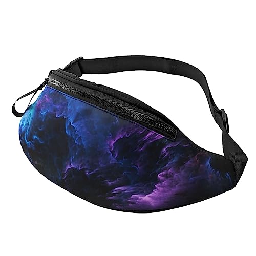 Bauchtasche mit Schildkröte und Delfin, für Damen und Herren, modisch, verstellbar, für Reisen, Sport, Walking, Blue Galaxy, Einheitsgröße von EVANEM