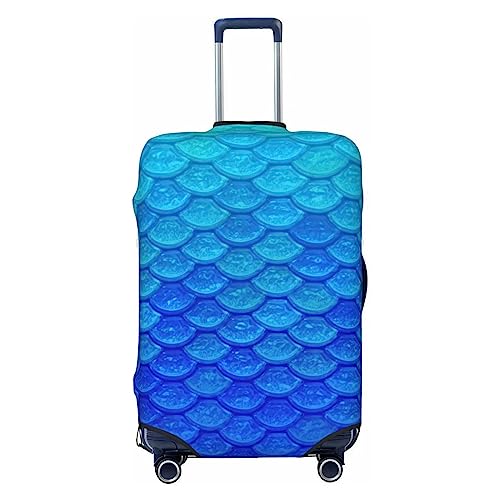 EVANEM Travel Luggage Cover Double Sided Suitcase Cover For Man Woman Sea Blue Mermaid Fish Scale Washable Suitcase Protector Luggage Protector For Travel Adult, Schwarz , XL von EVANEM