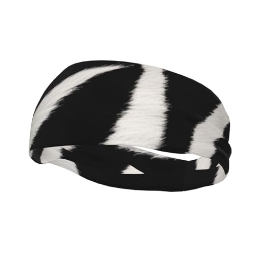Zebra Animal Fashion Sports dekoratives Schweißband, rutschfestes, atmungsaktives und schweißabsorbierendes Stirnband für Männer und Frauen, geeignet für Lauf- und Fitnesssport. von EVANEM