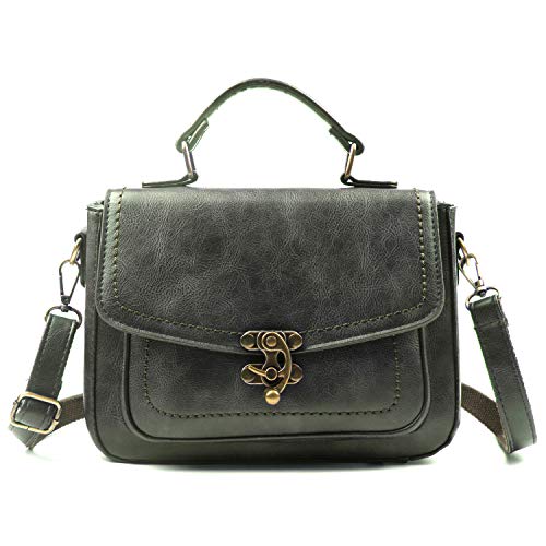EVEOUT Casual Vegan Leder Umhängetasche für Frauen, Retro Damen Designer Kleine Mini-Einkaufstasche Handtasche Klassiker Top Griff Taschen Stilvolle Messenger Satchel Handtasche Tasche für Mädchen EVEOUT Casual Vegan Leder Umhängetasche für Frauen, Retro Damen Designer Kleine Mini-Einkaufstasche Handtasche Klassiker Top Griff Taschen Stilvolle Messenger Satchel Handtasche Tasche für Mädchen von EVEOUT