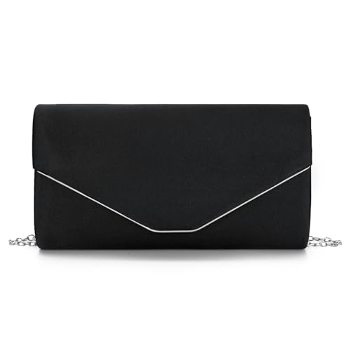 EVEOUT Clutch für Damen Satin Abendhandtasche mit Schulter Chian Partyhandtasche Elegant Umhängetasche für Party Abendessen von EVEOUT