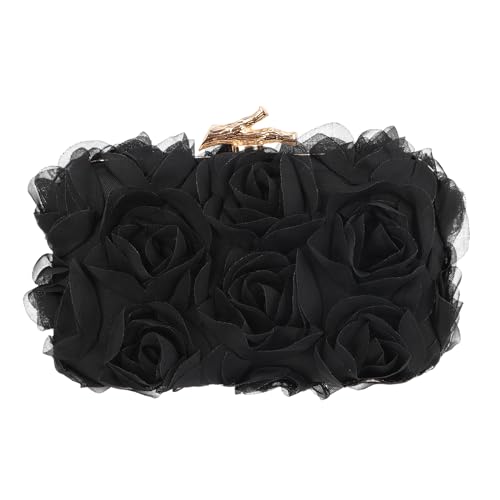 EVEOUT Damen Blume Abendtasche Clutch mit Kette Elegante Mesh Blume Umhängetasche für Party Abschlussball Hochzeit Braut Handtasche EVEOUT Damen Blume Abendtasche Clutch mit Kette Elegante Mesh Blume Umhängetasche für Party Abschlussball Hochzeit Braut Handtasche von EVEOUT