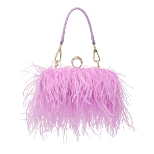 EVEOUT Damen Elegante Feder Abend Handtasche Clutch mit Kette Mode Umhängetasche für Party Abschlussball Hochzeit Braut Clutch Geldbörse EVEOUT Damen Elegante Feder Abend Handtasche Clutch mit Kette Mode Umhängetasche für Party Abschlussball Hochzeit Braut Clutch Geldbörse von EVEOUT