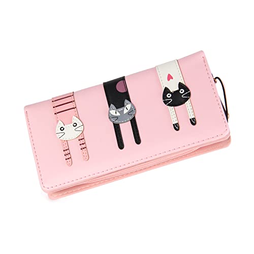 EVEOUT Damen Geldbörse PU-Leder Geldbeutel Süße Lange Geldtasche mit Münze Bifold-Geldbörse Kartenhalter für Mädchen Blau EVEOUT Damen Geldbörse PU-Leder Geldbeutel Süße Lange Geldtasche mit Münze Bifold-Geldbörse Kartenhalter für Mädchen Blau von EVEOUT