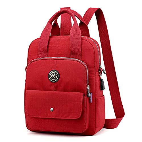 EVEOUT Damen Mini Rucksack Multi-Taschen Reisetasche Nylon Casual Umhängetasche Schultasche Daypack Rucksack EVEOUT Damen Mini Rucksack Multi-Taschen Reisetasche Nylon Casual Umhängetasche Schultasche Daypack Rucksack von EVEOUT