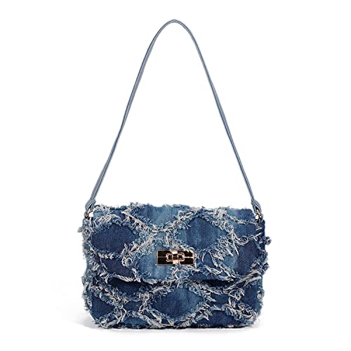 EVEOUT Denim Raute Schultertasche Retro Damen Klassische Jeans Handtaschen Mode Henkeltaschen für Frauen EVEOUT Denim Raute Schultertasche Retro Damen Klassische Jeans Handtaschen Mode Henkeltaschen für Frauen von EVEOUT