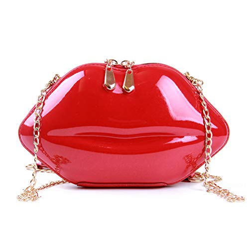 EVEOUT Umhängetasche Sexy Rote Lippen für Damen Abend Handtasche Party Clutch mit Schulterriemen Neuheit Crossbody Schultertaschen EVEOUT Umhängetasche Sexy Rote Lippen für Damen Abend Handtasche Party Clutch mit Schulterriemen Neuheit Crossbody Schultertaschen von EVEOUT