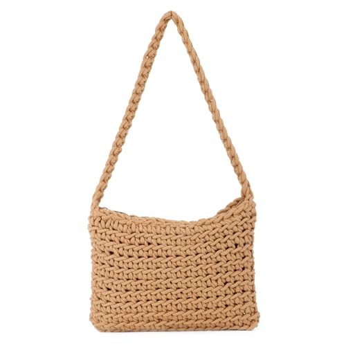 EVEOUT Gehäkelte Handtasche für Damen Mädchen Kleine gestrickte Clutch Tote Sommer Gewebte Schultertaschen EVEOUT Gehäkelte Handtasche für Damen Mädchen Kleine gestrickte Clutch Tote Sommer Gewebte Schultertaschen von EVEOUT