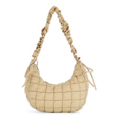 EVEOUT Gesteppte Puffer Halbmond Umhängetaschen Damen Gesteppte Halbmond Schultertaschen Leichte Puffer Gesteppte Halbmond Shopper Tote Tragetasche EVEOUT Gesteppte Puffer Halbmond Umhängetaschen Damen Gesteppte Halbmond Schultertaschen Leichte Puffer Gesteppte Halbmond Shopper Tote Tragetasche von EVEOUT