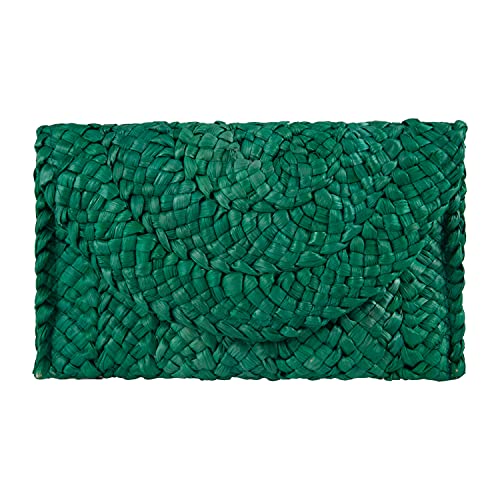EVEOUT Handtasche aus gewebtem Stroh für Damen Vintage Clutches Brieftasche Strand Urlaubstasche Grün EVEOUT Handtasche aus gewebtem Stroh für Damen Vintage Clutches Brieftasche Strand Urlaubstasche Grün von EVEOUT