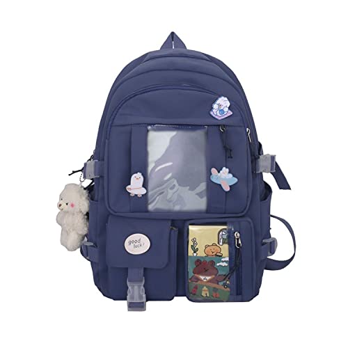 EVEOUT Kinderrucksäcke mit schönen Anhängern und Pins Zubehör für Damen Nylon Schultasche Große Kapazität Rucksack Daypacks Multipacks für Teenager Mädchen von EVEOUT