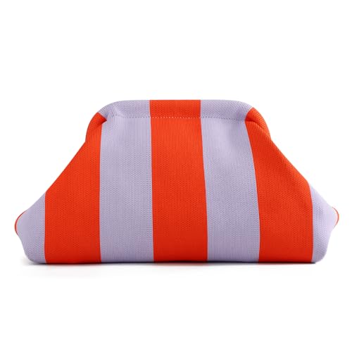 EVEOUT Knödel Clutch für Damen Gewebte Häkelarbeit Strand Urlaub Handtasche Stilvolle gestreifte Tasche für Abendessen Party EVEOUT Knödel Clutch für Damen Gewebte Häkelarbeit Strand Urlaub Handtasche Stilvolle gestreifte Tasche für Abendessen Party von EVEOUT