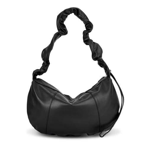 EVEOUT Kunstleder Halbmond Umhängetaschen Damen Groß Vintage Knödeltasche Hobo Schultertaschen Plissierte Halbmond Crossbody Taschen Lässig Shopper EVEOUT Kunstleder Halbmond Umhängetaschen Damen Groß Vintage Knödeltasche Hobo Schultertaschen Plissierte Halbmond Crossbody Taschen Lässig Shopper von EVEOUT