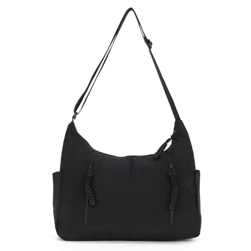 EVEOUT Nylon Umhängetasche für Damen Unisex Geräumig Schlabberig Hobo Schultertaschen Große Multi-Pocket Halbmond-Tasche Tragetasche Shopper Arbeitstasche EVEOUT Nylon Umhängetasche für Damen Unisex Geräumig Schlabberig Hobo Schultertaschen Große Multi-Pocket Halbmond-Tasche Tragetasche Shopper Arbeitstasche von EVEOUT