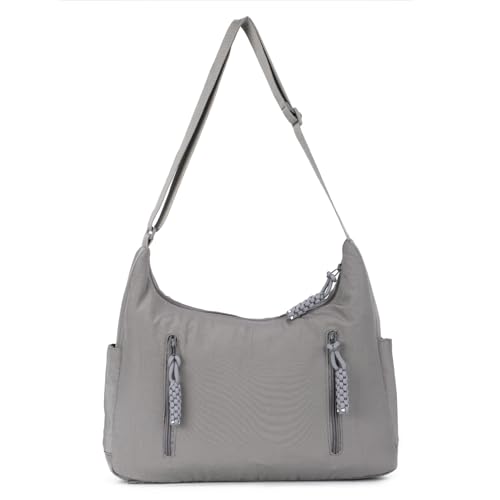EVEOUT Nylon Umhängetasche für Damen Unisex Geräumig Schlabberig Hobo Schultertaschen Große Multi-Pocket Halbmond-Tasche Tragetasche Shopper Arbeitstasche EVEOUT Nylon Umhängetasche für Damen Unisex Geräumig Schlabberig Hobo Schultertaschen Große Multi-Pocket Halbmond-Tasche Tragetasche Shopper Arbeitstasche von EVEOUT