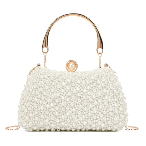 EVEOUT Perlen Clutch Handtaschen für Damen Elegante Perlen Hochzeitstaschen Abendtasche Brauttasche Umhängetasche für Party Abschlussball EVEOUT Perlen Clutch Handtaschen für Damen Elegante Perlen Hochzeitstaschen Abendtasche Brauttasche Umhängetasche für Party Abschlussball von EVEOUT