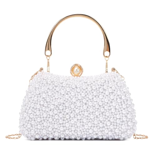 EVEOUT Perlen Clutch Handtaschen für Damen Elegante Perlen Hochzeitstaschen Abendtasche Brauttasche Umhängetasche für Party Abschlussball EVEOUT Perlen Clutch Handtaschen für Damen Elegante Perlen Hochzeitstaschen Abendtasche Brauttasche Umhängetasche für Party Abschlussball von EVEOUT